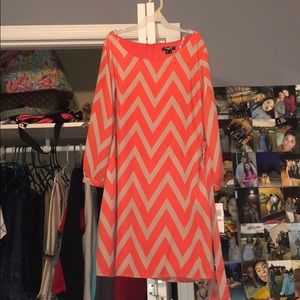 chevron orange dress